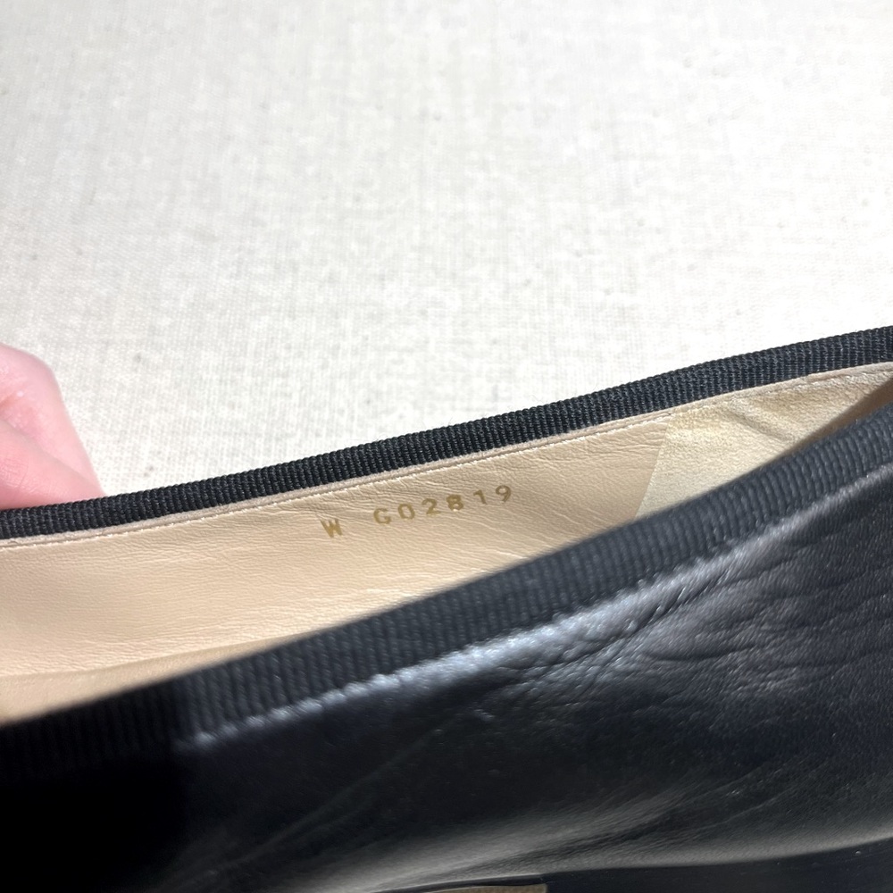 ❗️sold❗️🖤CHANEL🖤 Ballerinas Black Leather and Patent Leather 36 - Picture 12 of 12